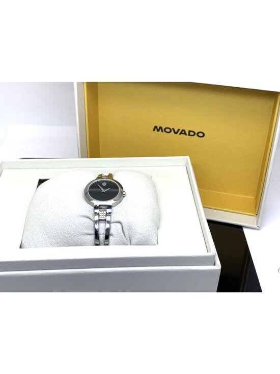 Movado Women\'s Watch 0607154 Amorosa Diamonds Swiss Quartz Steel Bangle 24mm main image 9